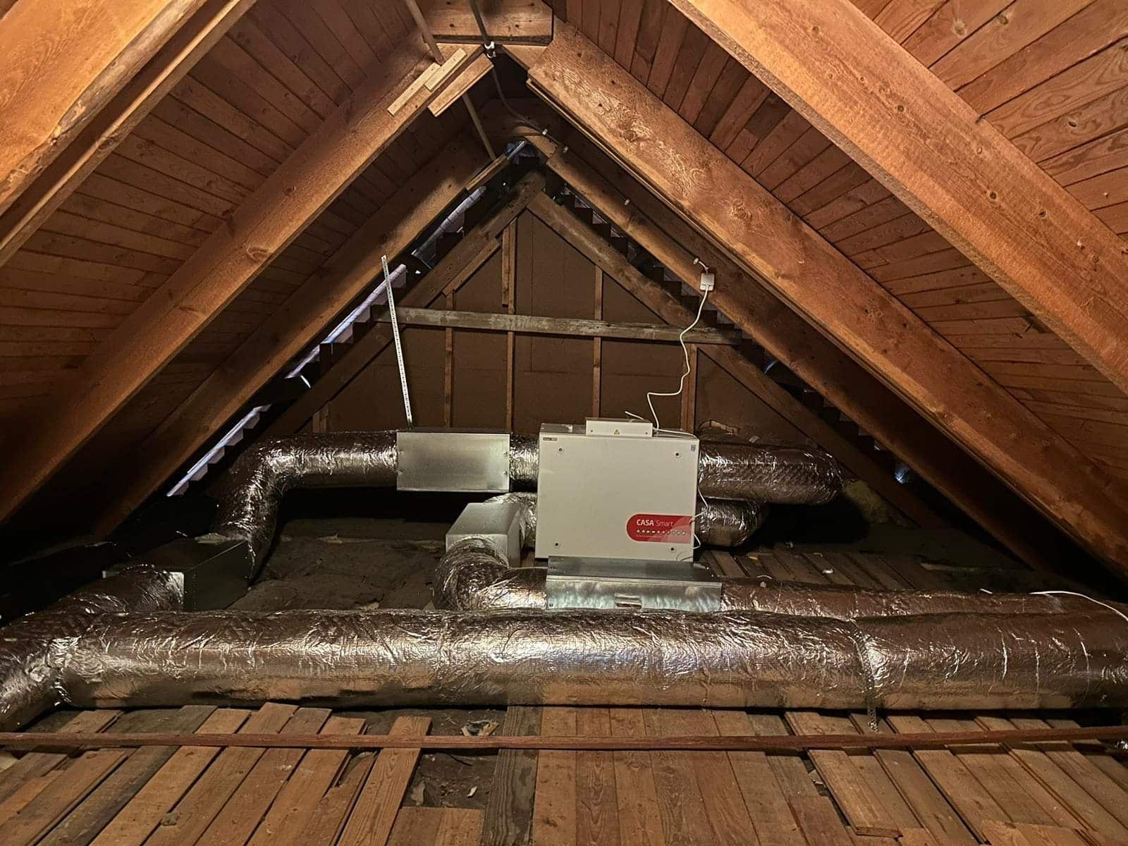 byta självdrag till mekanisk ventilation